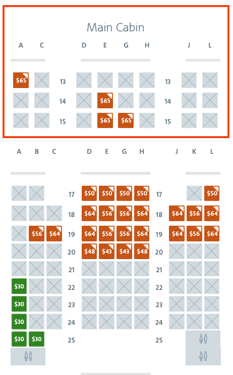 Premium Economy domestic seats